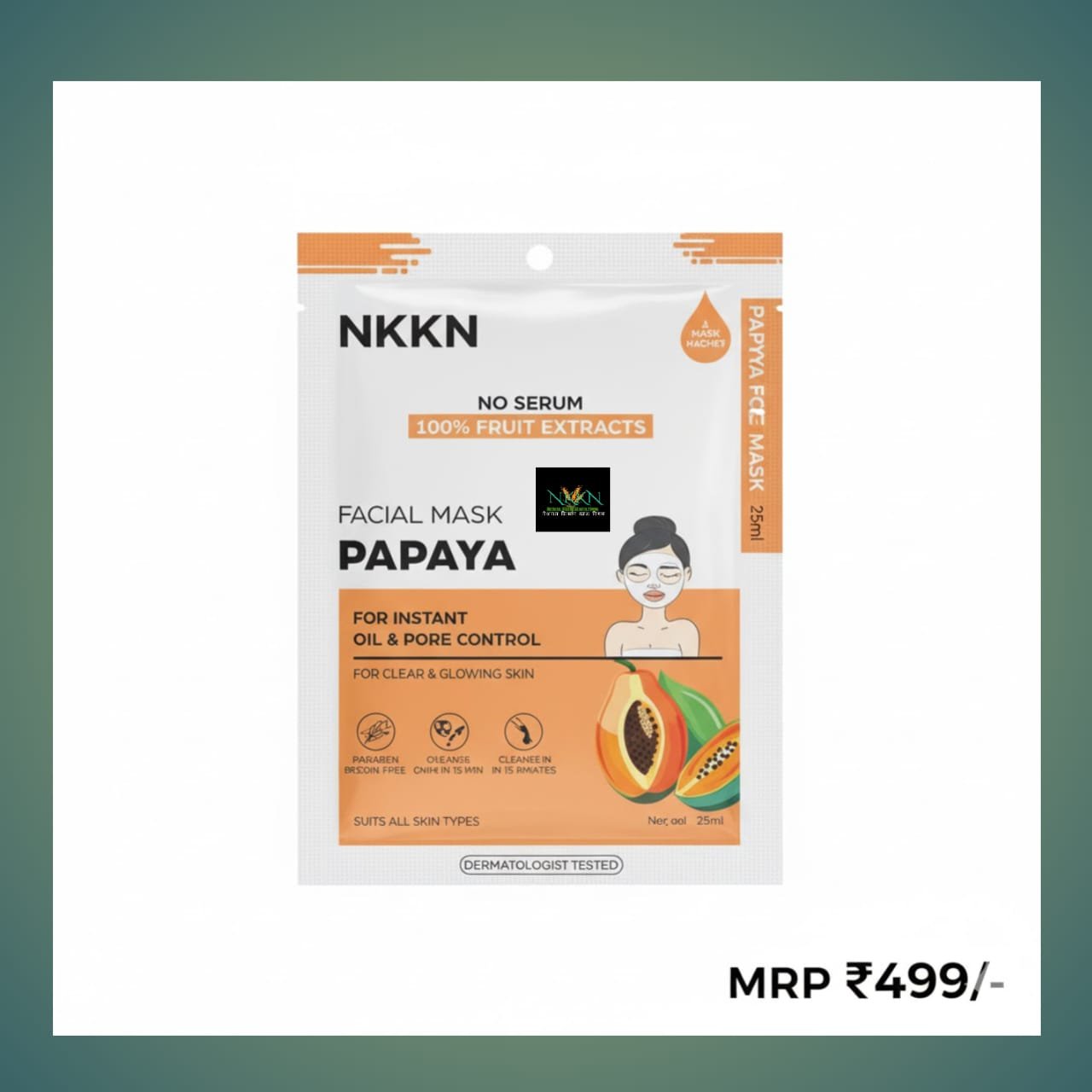 NKKN Brand Papaya Facial Mask for Oil & Pore Control